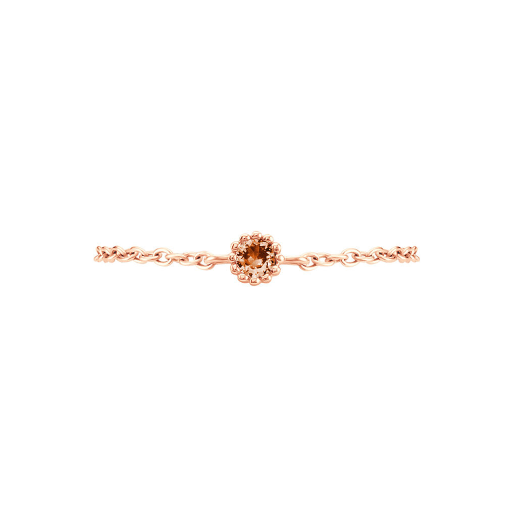 Bague Chaine Rio Selaron Argent Rose Oxyde De Zirconium - Bagues solitaires Femme | Histoire d’Or
