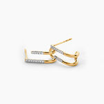 Boucles D'Oreilles Puces Gabir Or Jaune Diamant - Clous d'oreilles Femme | Histoire d&rsquo;Or