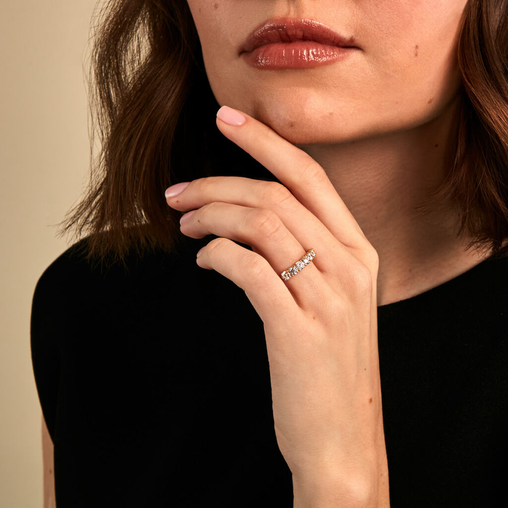 Alliance Eloisa Ld Or Jaune Diamant Synth&eacute;tique - Alliances Femme | Histoire d&rsquo;Or