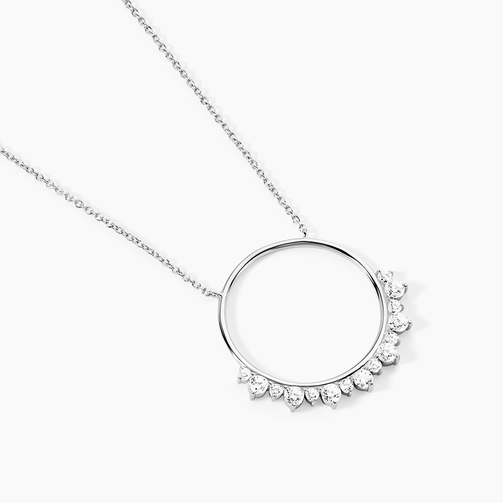 Collier Camil Argent Blanc Oxyde De Zirconium - Colliers fantaisie Femme | Histoire d’Or