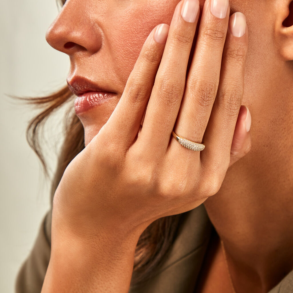 Bague Nadzeija Or Jaune Oxyde De Zirconium - Bagues avec pierre Femme | Histoire d’Or