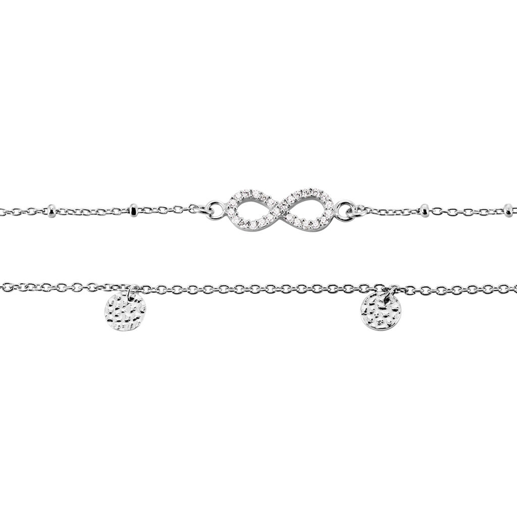 Chaîne De Cheville Argent Blanc Roschen Oxydes De Zirconium - Chaînes de cheville Femme | Histoire d’Or