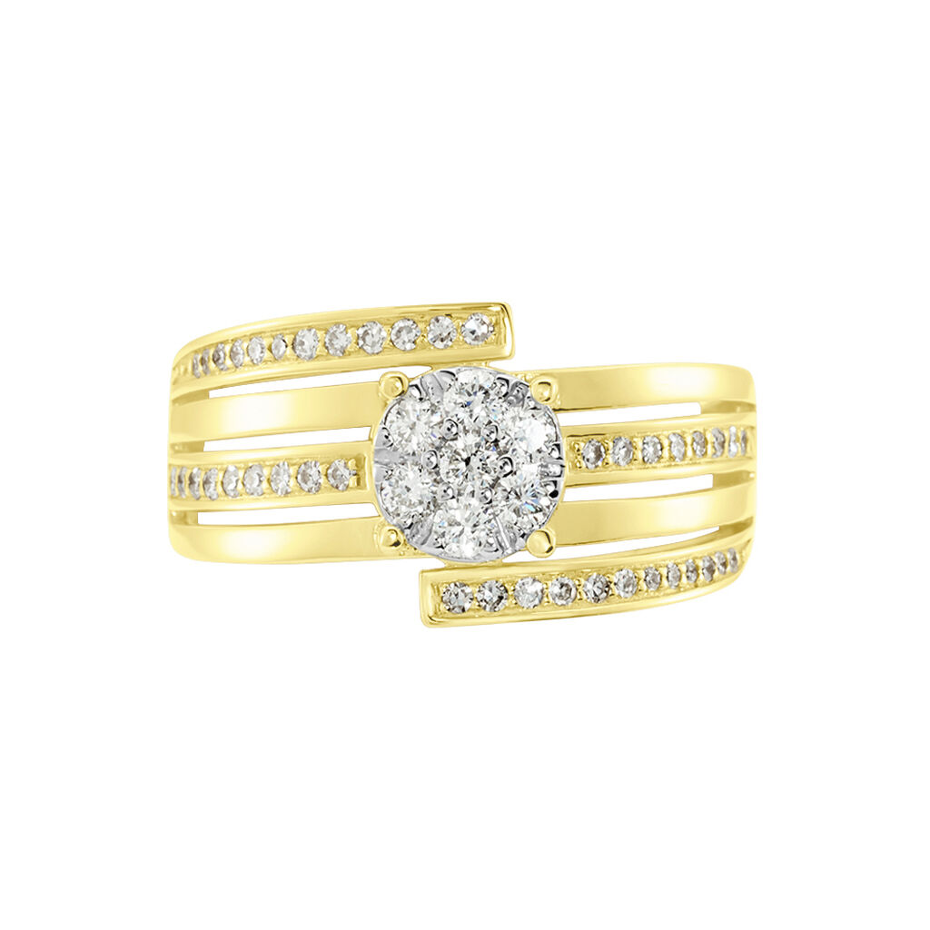 Bague Or Jaune Rosannah Diamants - Bagues avec pierre Femme | Histoire d&rsquo;Or