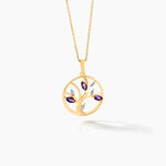 Pendentif Godolieba Or Jaune Amethyste Violet - Pendentifs Femme | Histoire d&rsquo;Or