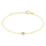Bracelet Or Jaune Avaya Oxyde De Zirconium - Bracelets Enfant | Histoire d&rsquo;Or