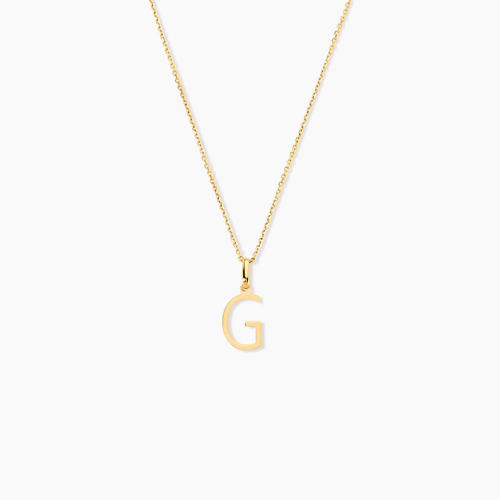 Pendentif Ionia Lettre Or Jaune - Pendentifs Famille | Histoire d&rsquo;Or