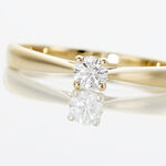 Bague Solitaire Victoria Or Jaune Diamant - Bagues solitaires Femme | Histoire d&rsquo;Or