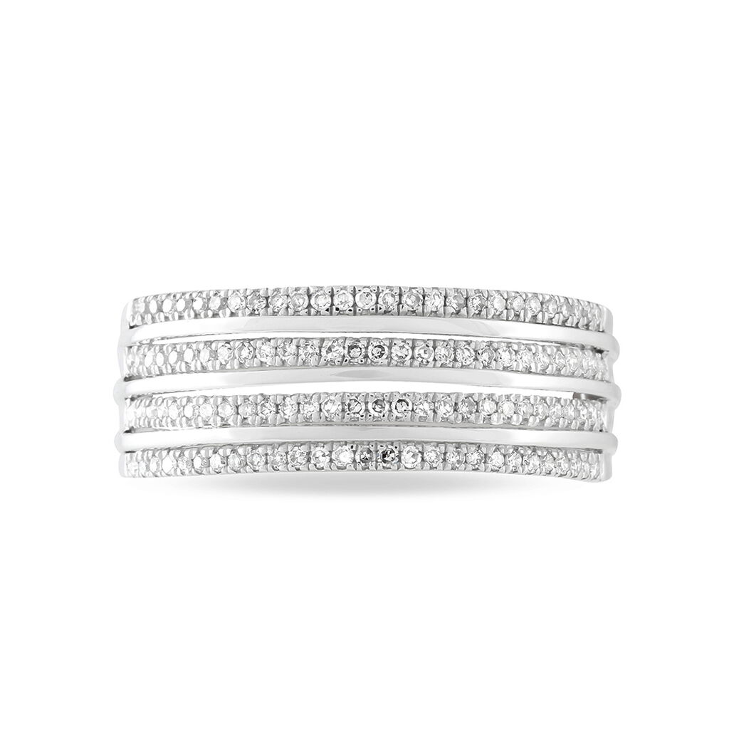 Bague Ines Or Blanc Diamant - Bagues avec pierre Femme | Histoire d’Or