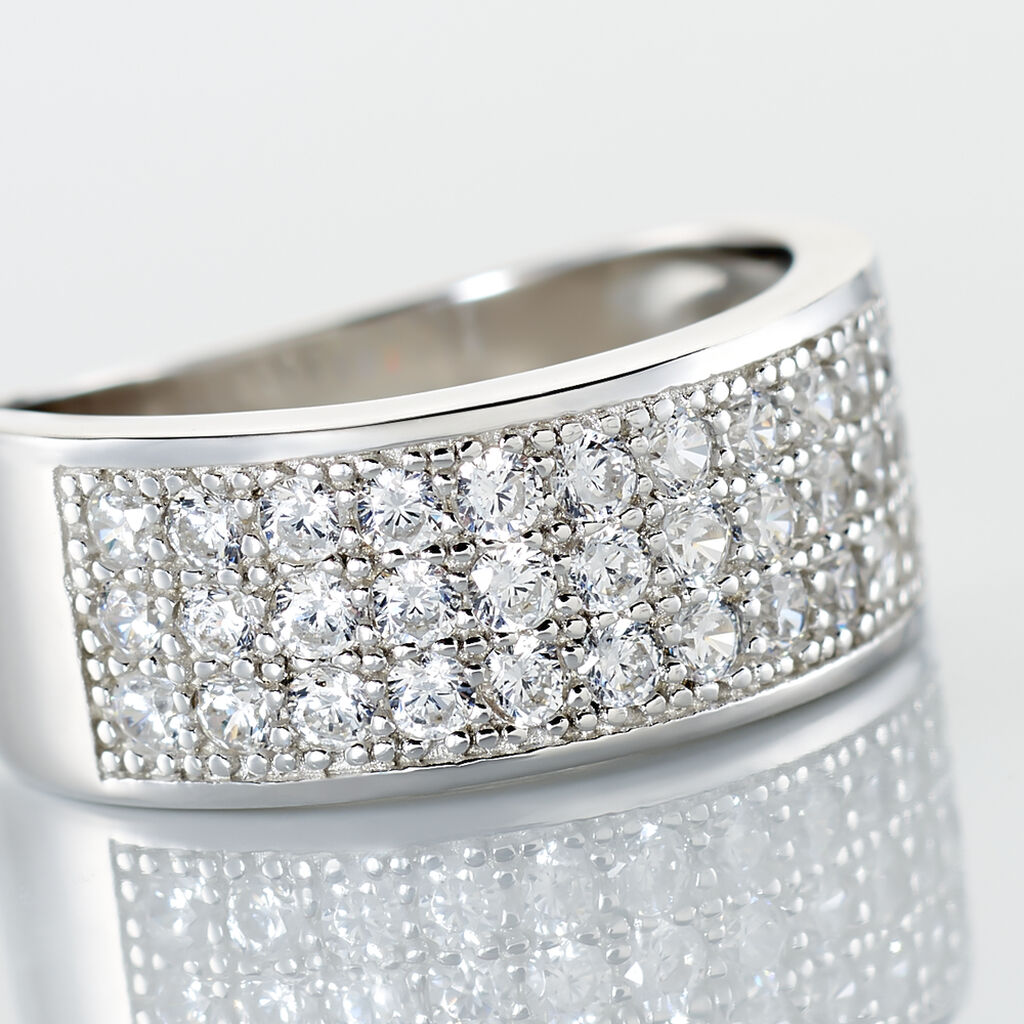 Bague Cecelia Argent Blanc Oxyde De Zirconium - Bagues avec pierre Femme | Histoire d’Or