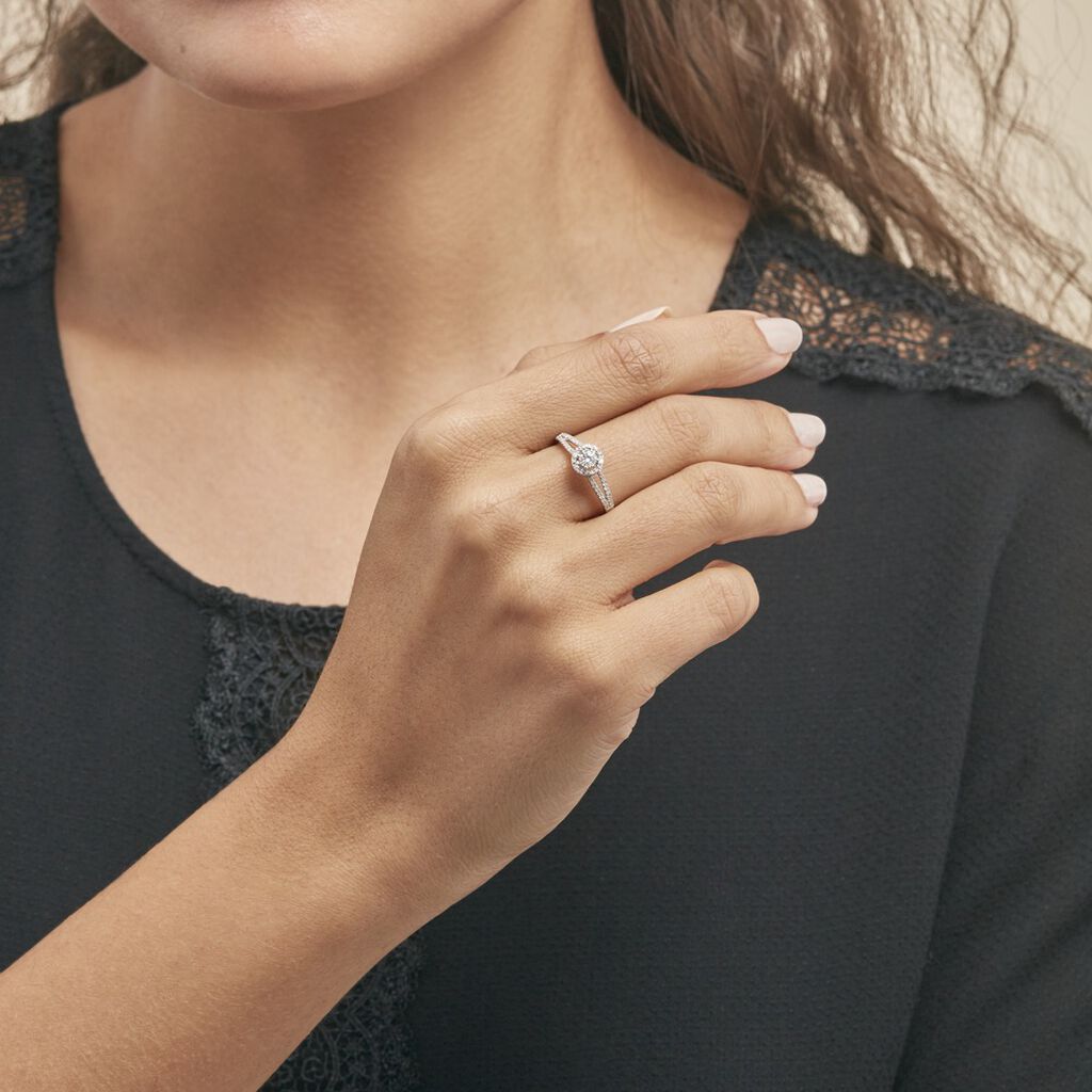 Bague Solitaire Karen Or Blanc Diamant - Bagues solitaires Femme | Histoire d’Or