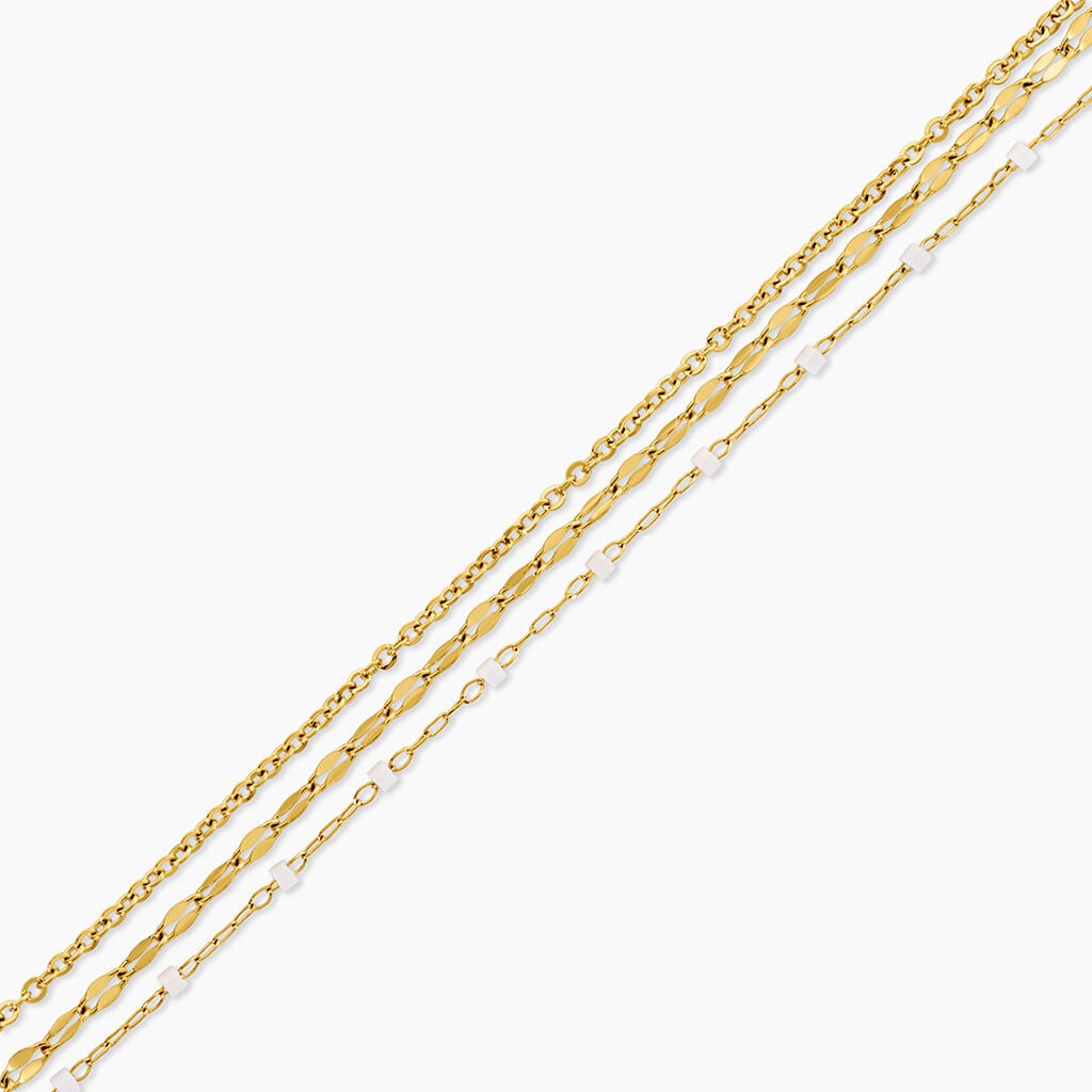 Bracelet Amala Acier Jaune Verre - Bracelets Pierre Femme | Histoire d&rsquo;Or
