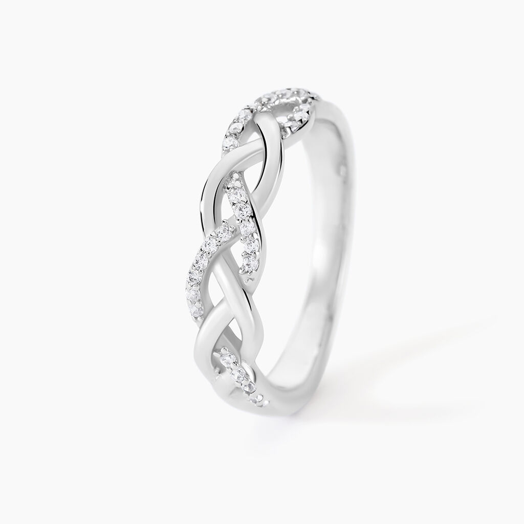 Bague Argent Blanc Cyriaca Oxydes De Zirconium - Bagues avec pierre Femme | Histoire d’Or