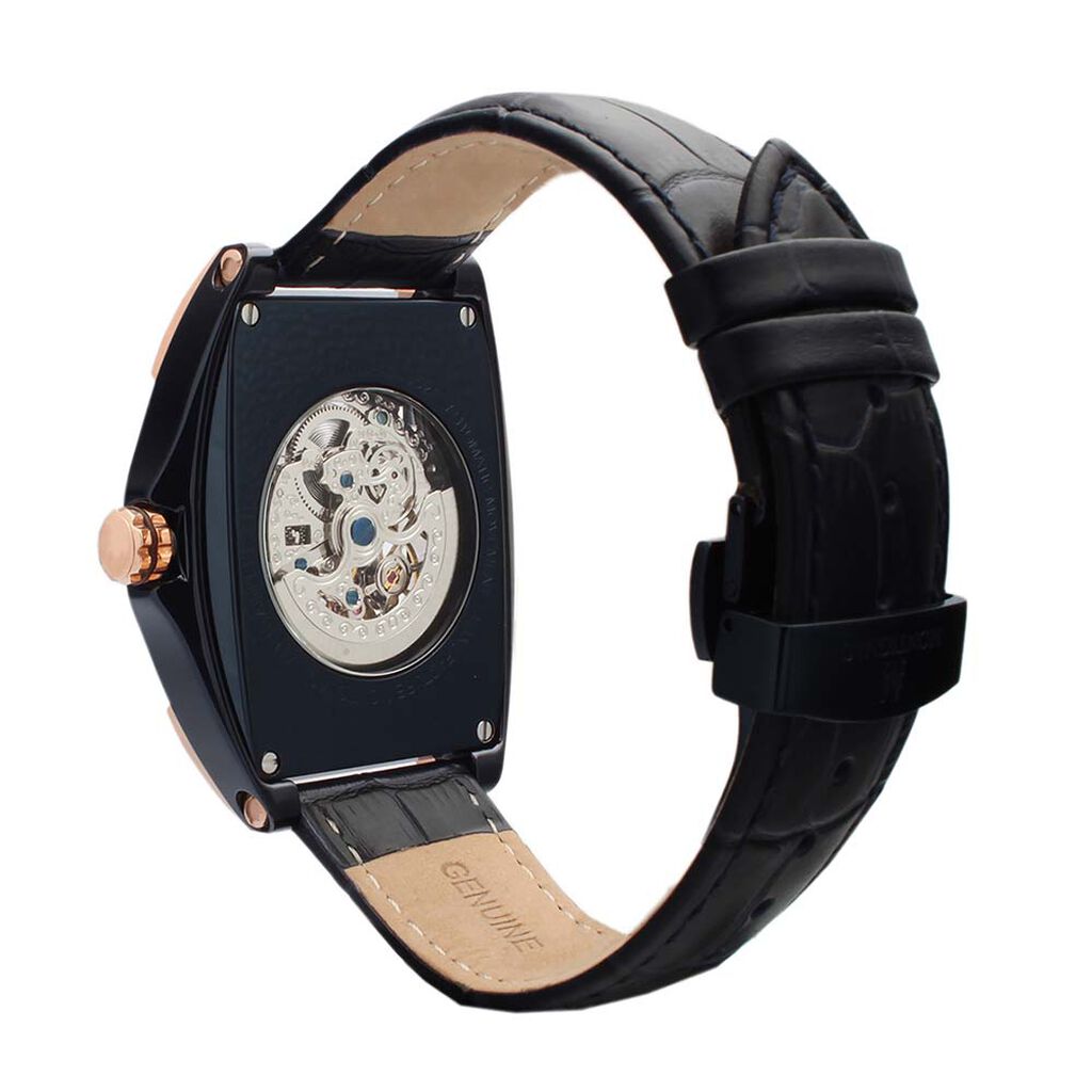 Montre Montignac Tonneau Automatique Bleu - Montres Homme | Histoire d’Or