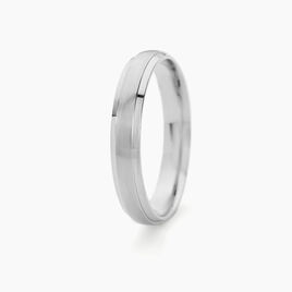 Alliance Hevan Demi Jonc Palladium Blanc - Alliances Homme | Histoire d’Or