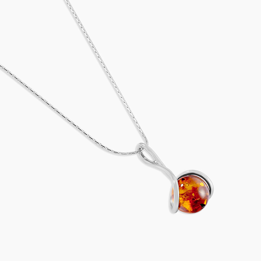 Collier Argent Blanc Simona Ambre - Colliers fantaisie Femme | Histoire d’Or