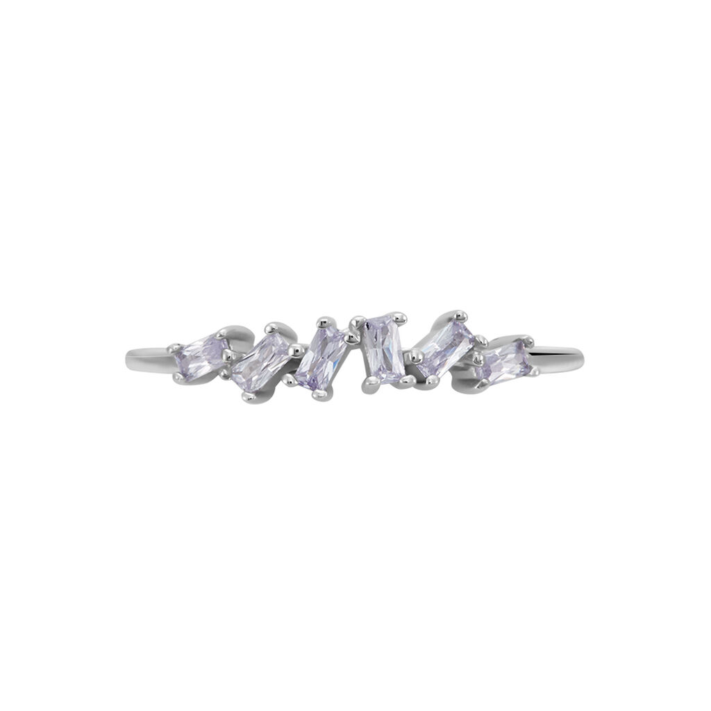 Bague Adonia Argent Blanc Oxyde De Zirconium Bleu - Bagues avec pierre Femme | Histoire d’Or