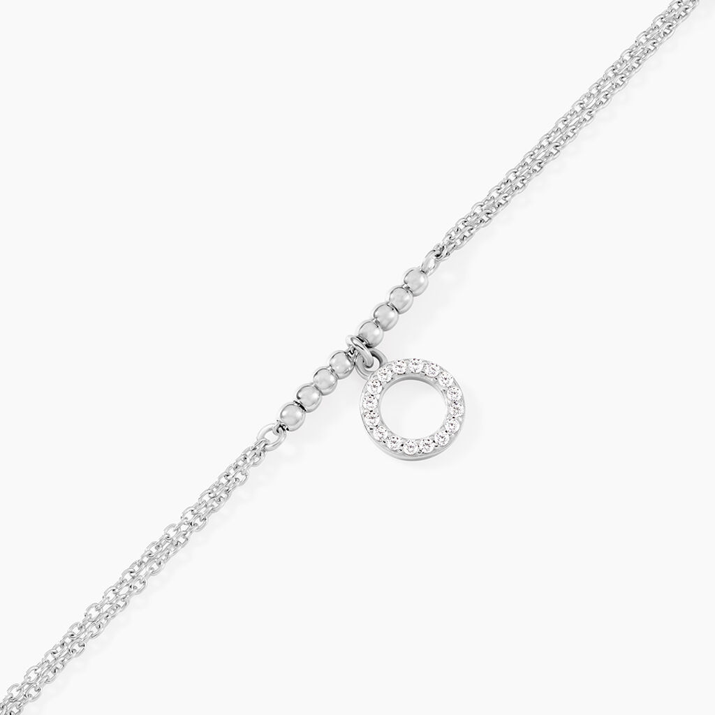 Bracelet Satheen Argent Blanc Oxyde De Zirconium - Bracelets Femme | Histoire d&rsquo;Or