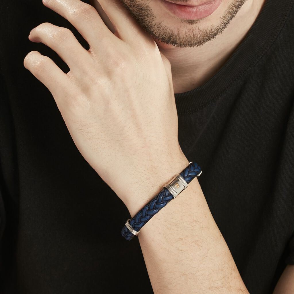 Bracelet Jourdan Trenza Acier Bicolore - Bracelets Homme | Histoire d’Or