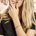 Bracelet Boshra Acier Dore Cuir Noir - Bracelets fantaisie Femme | Histoire d’Or