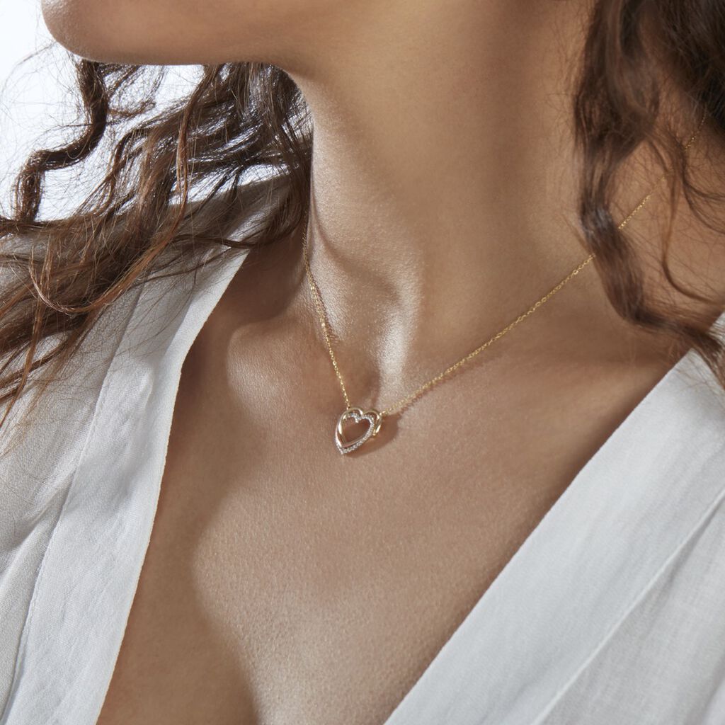 Collier Anthime Or Tricolore Oxydes De Zirconium - Colliers Famille | Histoire d’Or