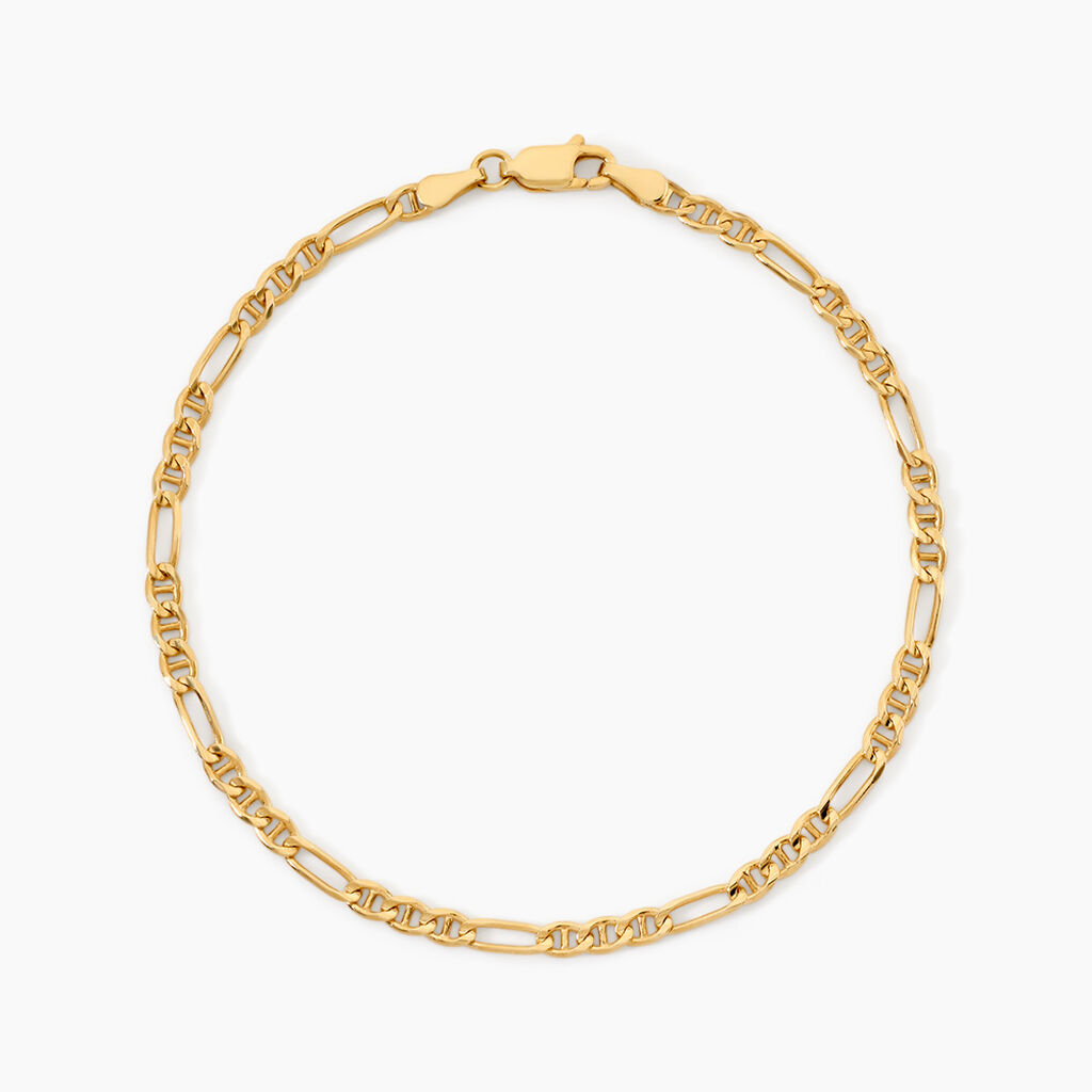 Bracelet Babur Argent Dor&eacute; A L'Or 750/1000 - Bijoux sans pierre Homme | Histoire d&rsquo;Or