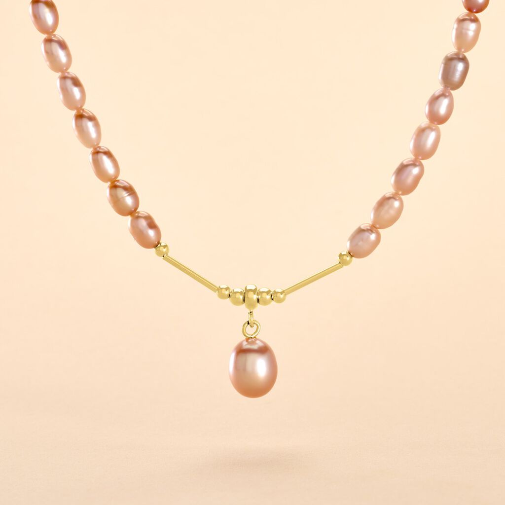Collier Poire Or Jaune Perle De Culture - Colliers Femme | Histoire d’Or