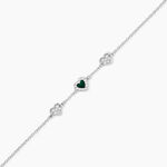 Bracelet Serment D'Argent Argent Blanc Malachite Oxyde De Zirconium - F&ecirc;te des m&egrave;res Femme | Histoire d&rsquo;Or