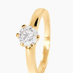 Bague Solitaire Or Jaune Diamant Synthetique - Bagues solitaires Femme | Histoire d&rsquo;Or