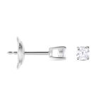 Boucles D'oreilles Puces Or Blanc Victoria Diamants - Clous d'oreilles Femme | Histoire d&rsquo;Or