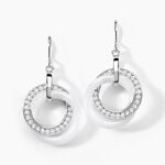 Boucles D'oreilles Pendantes Grizzel Argent Blanc Oxyde De Zirconium - Boucles d'oreilles fantaisie Femme | Histoire d&rsquo;Or