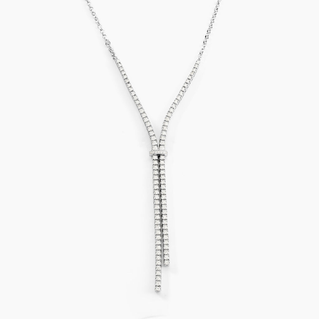 Collier Moscou Or Blanc Diamant - Colliers Femme | Histoire d&rsquo;Or