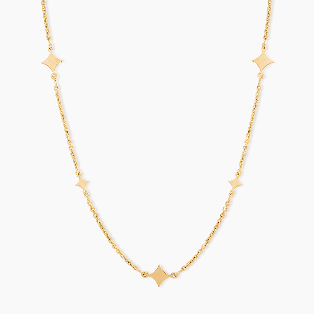 Collier Pluto Argent Dor&eacute; A L'Or 750/1000 - Bijoux sans pierre Femme | Histoire d&rsquo;Or