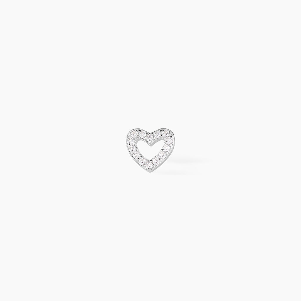 Piercing D'oreille Unitaire Argent Blanc Cort Oxyde De Zirconium - Bijoux Femme | Histoire d’Or