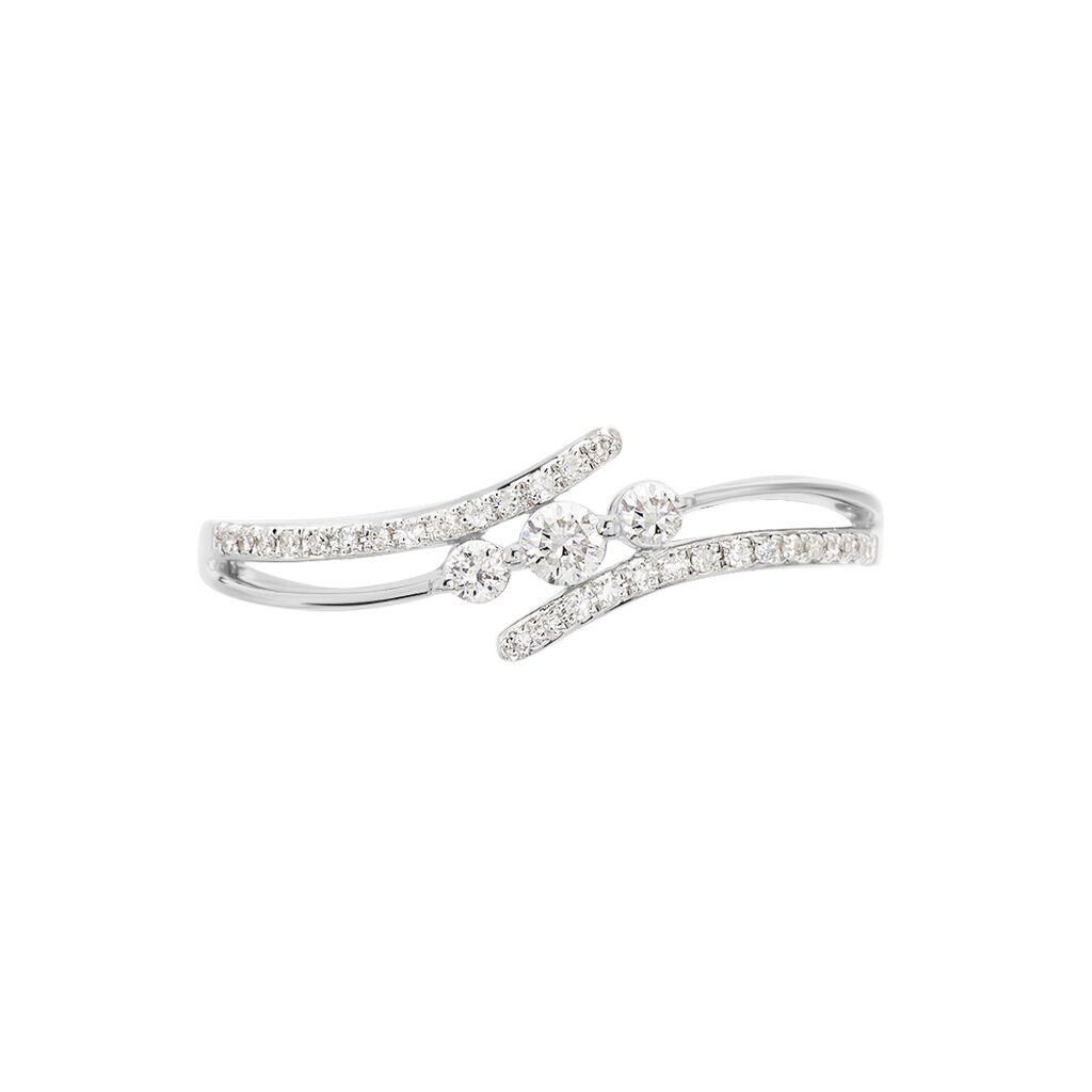 Bague Carey Or Blanc Diamant - Bagues avec pierre Femme | Histoire d&rsquo;Or