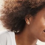 Boucles D'oreilles Puces Or Blanc Strass - Clous d'oreilles Femme | Histoire d&rsquo;Or