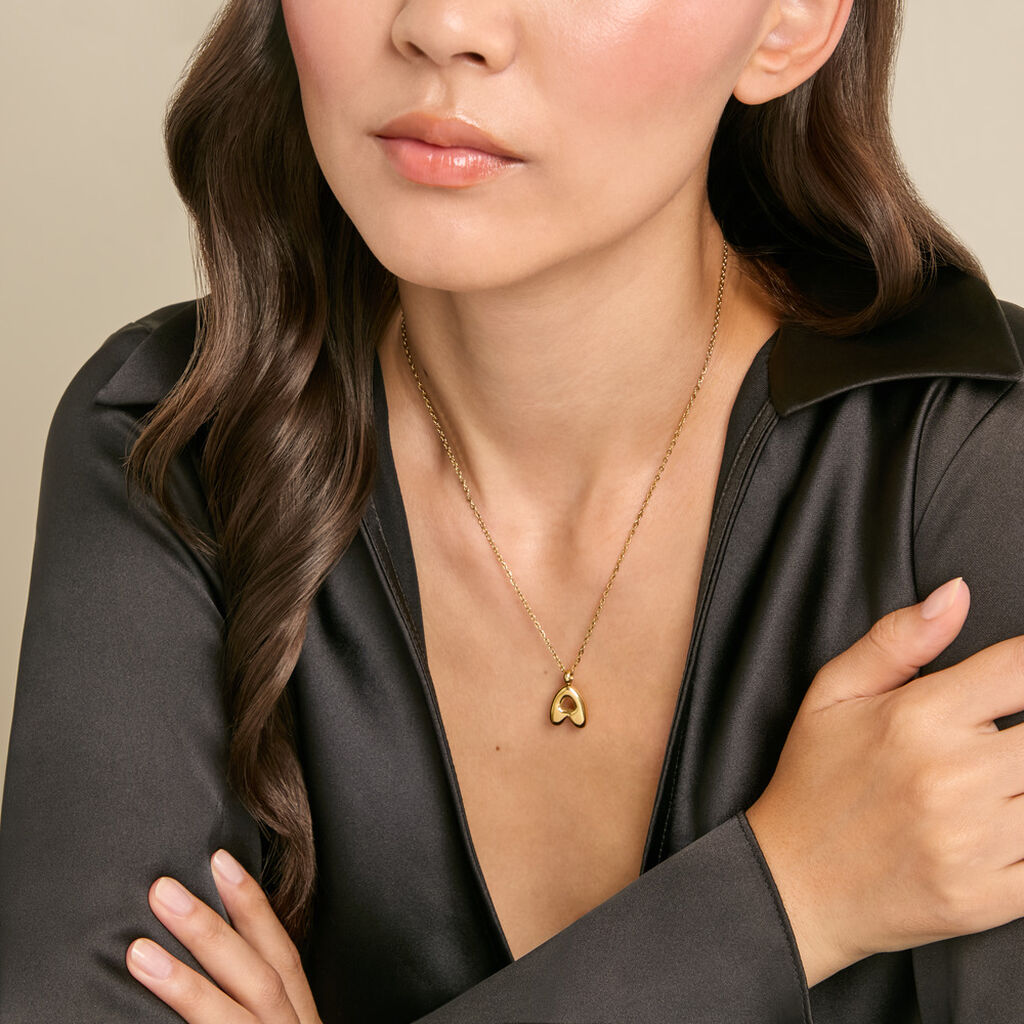 Collier Feliciane Acier Dor&eacute; - Colliers fantaisie Femme | Histoire d&rsquo;Or