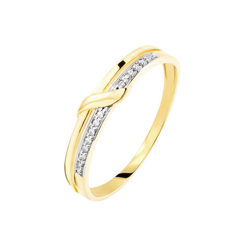 Bague Daynis Or Jaune Diamant - Bagues avec pierre Femme | Histoire d’Or