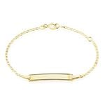 Bracelet Identit&eacute; Fanelia Maille Marine Or Jaune - Bracelets Communion Enfant | Histoire d&rsquo;Or