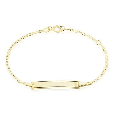 Bracelet Identit&eacute; Fanelia Maille Marine Or Jaune