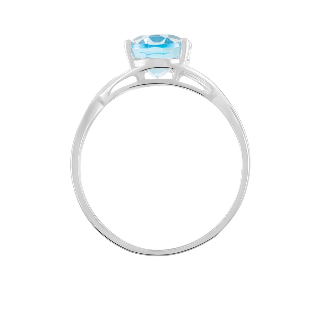 Bague Solitaire Armaelle Or Blanc Topaze - Bagues solitaires Femme | Histoire d’Or