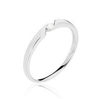 Bague Solitaire Anilie Or Blanc Diamant
