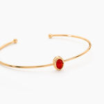 Bracelet Jonc Vintage Love Plaque Or Jaune Pierre De Synthese - Bracelets joncs Femme | Histoire d&rsquo;Or