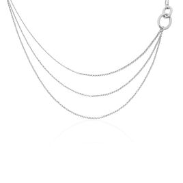 Collier Abassia Argent Blanc - Colliers doubles et triples chaînes Femme | Histoire d’Or