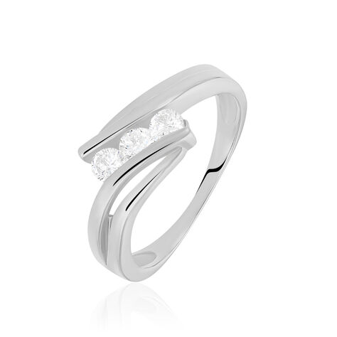 Bague Cascade Argent Blanc Oxyde De Zirconium - Bagues avec pierre Femme | Histoire d’Or