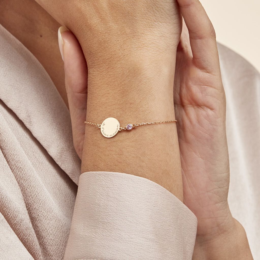 Bracelet Giusto Plaque Or Oxyde De Zirconium - Bracelets Femme | Histoire d’Or