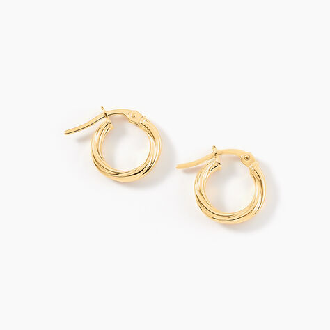 Créoles Youri Or Jaune - Boucles d'oreilles créoles Femme | Histoire d’Or