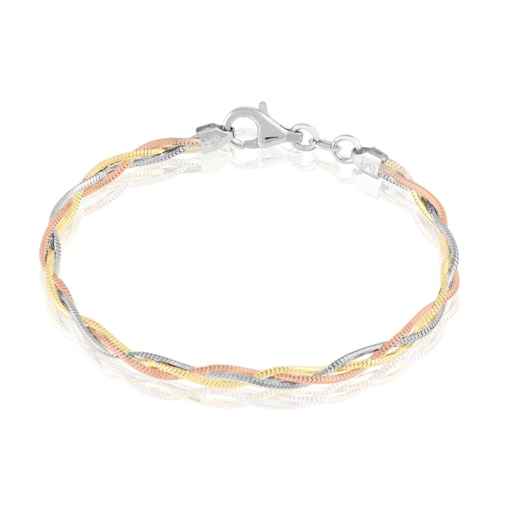 Bracelet Eira Argent Tricolore - Bracelets chaîne Femme | Histoire d’Or