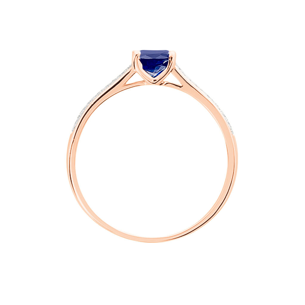 Bague Crista Or Rose Saphir Et Diamant - Bagues solitaires Femme | Histoire d’Or