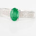Bague Crista Or Blanc Emeraude Et Diamant - Bagues solitaires Femme | Histoire d’Or