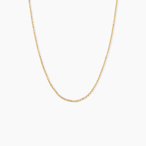 Chaine Igoa Maille Forcat Diamantee Argent Dor&eacute; A L'Or 750/1000 - Chaines Unisex | Histoire d&rsquo;Or
